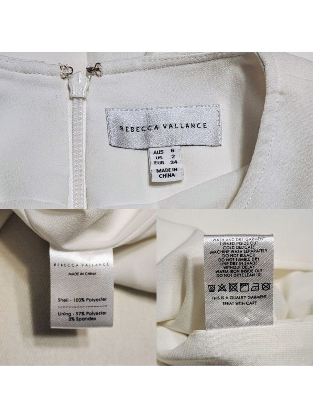 Rebecca Vallance White Mini Flare Dress US 2 - Picture 10 of 12